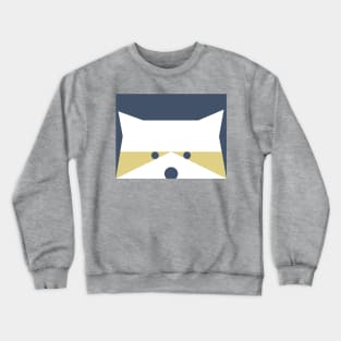 Peek-a-Boo Raccoon in Navy and Gold Crewneck Sweatshirt